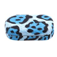YouCY Leopard Contact Lens Case with Mirror Portable Travel Contact Lens Container Holder Storage Box for Women Men Boy Girl,Blue