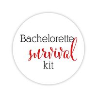 Bachelorette Survival Kit, Hangover Kit, in Sickness & Health Wedding Stickers, Choose Your Colors (#545)