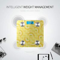 LYAOE Bluetooth Body Fat Scale Japanese Fans Pattern Smart Wireless Scale with LCD Display Measuring Body Weight Bmi and Health Digital Scale