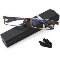 Reading Glasses Half-Frame Computer Readers for Men and Women +3.0 Glare Blocking Lightweight Quality Spring Hinge Eyeglass
