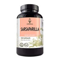 Sarsaparilla 100 Capsules 500 mg | Filled with Organic Sarsaparilla Root | Non-GMO