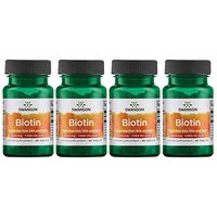 Swanson Biotin - Timed-Release 10,000 mcg 60 Tabs 4 Pack