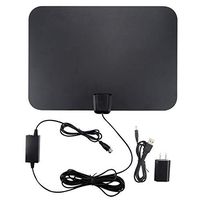 TV Antenna 4K Smart TV Antennas indoor 60 Mile Range 16.5FT Coaxial Cable with Detachable Amplifier Signal Booster Local Broadcast HD VHF UHF Signal Channels for Home Smart Television Black