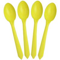 Frozen Dessert Supplies Yellow Ice Cream Spoons, 5.75 inch Dessert Party Spoons - Medium-weight, Great Quality, Fast Shipping! 100 Count