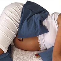 Hot Cherry Pit Pillow Double Square (Blue Denim, Natural-Dyed Minimal Package/Twine) Natural Moist Heat Relieves Muscle Pain, Tension Relief, Headaches, Arthritis, Hot/Cold Therapy, Microwavable