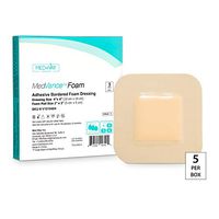 MedVance TM Foam – Bordered Adhesive Hydrophilic Foam Dressing 4"x4" (2"x2" Pad) Box of 5 dressings