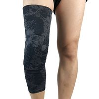 Colorido Elastic Leg Knee Protector Pad Compression Sleeve Support Brace for Gym Sports size M (Black + Grey)