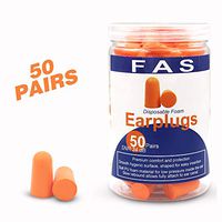 Griclner 50 Pair Molded Soft Foam Earplugs Noise Reduction for Concerts Musicians Motorcycles Noise Conditions and More