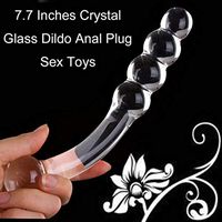 SGAJ040 Mini Small Natural Ultra-Smooth Double Ended Sided Crystal Skin Friendly Clear Glass Stick for Women Men Female Beginners