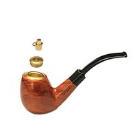 MUXIANG Tobacco Pipe Rosewood Bent Pipe for Tobacco and Cigarette 9mm Filters10 Cleaning Tools Pipe Screen Filter Scraper Brush Bag Stand Rack Cleaners AD0051
