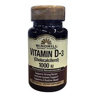 Windmill Natural Vitamins Vitamin D-3 Cholecalciferol 1000IU Dietary Supplements 100 Tablets (Pack of 2)