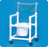 Standard Line Slant Seat Shower Chair Commode - VLSC16P - 38" H x 21" W x 25.5" D