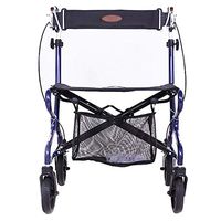 Standard Walkers Aluminum Alloy Folding Rollator,Height AdjustableWith handbrake for Disabled,Elderly People Shopping with Seat and Basket