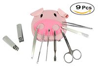 Xiaoyu 9 in 1 Stainless Steel Nail Clippers Set & Nail Care Personal Manicure Pedicure Set for Manicure, Pedicure, Home and Travel