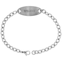 Surgical Stainless Steel Medical Alert Epilepsy Bracelet 9/16 inch Wide, up to 9 inch Long