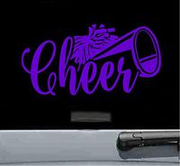 JS Artworks Cheerleading Vinyl Decal Sticker (Purple)
