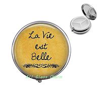La Vie est Belle-Life is Beautiful-Optimism-Happiness-The Good Life-French Quote Jewelry,AS116