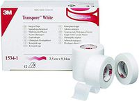 3M Medical Tape Transpore Adhesive 1" X 10 Yards NonSterile (#1534-1, Sold Per Case)