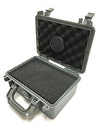 Fess Products 8" Smell Odor Herb Stash Lockable Crushproof Case Suitable for Smoking Gear with Impact Absorbing Customizable Foam (Grey)