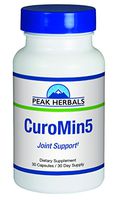 Peak Herbals | CuroMin5 | Joint Support & Pain Relief Formula | Fast & Effective Pain Relief | Anti-Inflammatory | Helps Reduce Muscle Pain | All Natural Dietary Supplement | 30 Day Supply