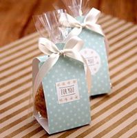 Blue Polka Dot Cake&cookie Bag Set, Gift Package Bag 100set/lot