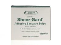 Medline PRM25600 Caring Plastic Adhesive Bandages, 1" x 3", Natural (Pack of 1200)