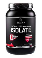 Sascha Fitness Hydrolyzed Whey Protein Isolate,100% Grass-Fed (2 Pounds, Strawberry)