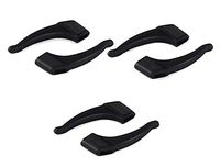 [Black] 3 Pairs Comfortable Glasses Anti-Slip Holder Ear Hooks for Glasses #01