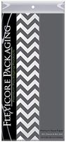 Flexicore Packaging Gray Gift Wrap Tissue Paper | Size: 15 Inch X 20 Inch | Count: 100 Sheets | Color: Solid Gray & Chevron