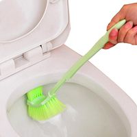 Joylive Toilet Brush Portable Plastic Long Handle Bathroom Toilet Bowl Scrub Double Sided Cleaning Brush