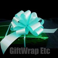 Pool Blue Decorative Gift Pull Bows, 5" Wide, Set of 10, Easter, Wreath, Swag, Garland, Gift Basket, Presents, Birthday, Fundraiser, Classroom, Office, Decoration
