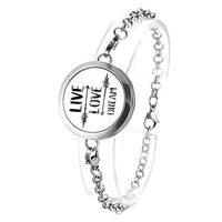 Garden Charms 2 Patterns Hollow Out Love Aromatherapy Essential Oil Perfume Diffuser Locket Jewelry Car Vent Clip,Necklace Pendant,Bangle&Bracelet with 5pcs Refill Pads (bracelet A)