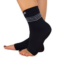 Ankle Supports – Running, Basketball, Compression Ankle Sleeves - Plantar Fasciitis Sock for Men and Women – Lightweight and Moisture Wicking Ankle Stabilizer, Ankle Sprains (M, Black)