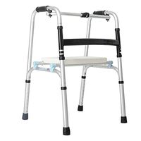 Standard Walkers Walking Aid Walking Stick Folding Walker with Seat Walker Elderly Disabled Four-Leg Lightweight Non-Slip Walking Stick with Hospital Walking Frames
