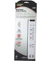 Surge Prot 4 Outlet Wht 4ft Cd