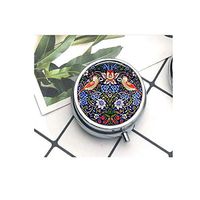 Compact 3 Compartment Medicine Case, Pill Box for Pocket or Purse Pill Box William Morris Pendant Necklace-The Strawberry Thief-Arts and Crafts Movement Jewelry