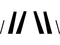 Rvinyl Rtrim Pillar Post Decal Trim for Dodge Charger 2011-2018 - Carbon Fiber 3D (Black)