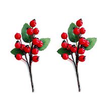 Riverbyland 4.7" Christmas Gift Wrapping Artificial Red Berries 10 PCS