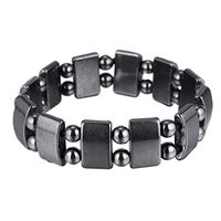 VIKI LYNN Set of 2 Men's Hematite Metal Magnetic Therapy Bracelets S27-St2