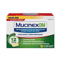 Mucinex DM Maximum Strength 12-Hour Expectorant and Cough Suppressant Tablets, 42 Count