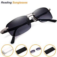 Bifocal Sunglasses Readers for Men and Women - Lightweight Half-Frame Reading Glasses +2.25 Quality Outdoor Driving Eyeglass