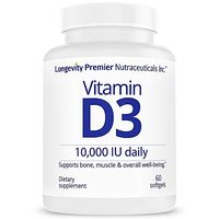 Longevity Vitamin D3 (IU per softgel) up to 10000 IU Daily 60 softgels