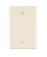 Leviton PJ13-T R56-0Pj13-00T 1-Blank Midway Size Wall Plate, 1 Gang, 4.875 In L X 3-1/8 In W 0.255 In T, Light, 1 Pack, Almond