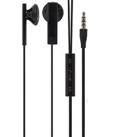 Headset 3.5mm Handsfree Earphones w Mic Dual Earbuds Headphones Stereo Wired [Black] for Sprint Samsung Galaxy J3 Emerge - Sprint Samsung Galaxy J7 Perx - Sprint Samsung Galaxy Note 3 (SM-N900P)