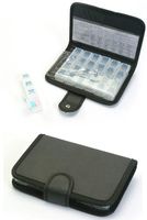Deluxe Weekly Medication Planner with Case - Great Pill Organizer Wallet (Medium)
