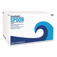 Boardwalk SPOONHWBLA Heavyweight Polystyrene Cutlery, Teaspoon, Black, 1000/Carton