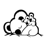 Leon Online Box Koala Sleep Together - Cartoon Decal [Choice] Vinyl Sticker for Car, Bike, iPad, Laptop, MacBook, Helmet