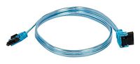 5 Pack, 18 Inch SATA 6Gbps Cable W/Locking Latch 90 Degree to 180 Degree UV Blue, CNE533476