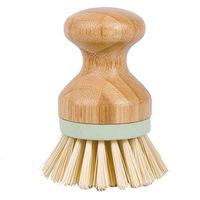 Full Circle Bubble Up Ceramic Soap Dispenser & Dish Brush with Bamboo Handle​ Wooden Pot Pan Scrubbing Brush Tableware Kitchenware Cleaning Brush(14.5 x 5.5 x 2.5 cm)