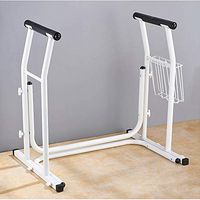 XIHAA Stand Alone Toilet Rail, Medical Bathroom Safety Assist Frame Grab Bars Railings Elderly, Handicap Disabled